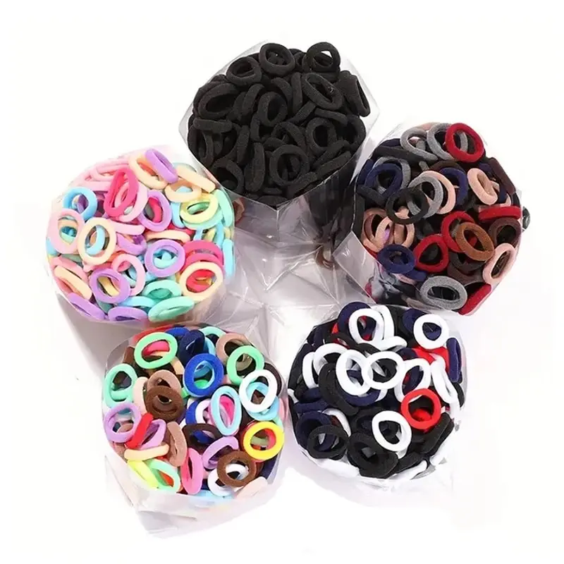 100Pcs Kids Elastic Hair Bands Girls Sweets Scrunchie Rubber Band for Children Hair Ties Clips Headband Baby Hair Accessories