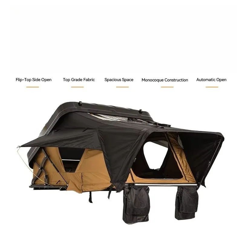 

190-см большая палатка на крыше из АБС-пластика с боковым отверстием и твердым корпусом