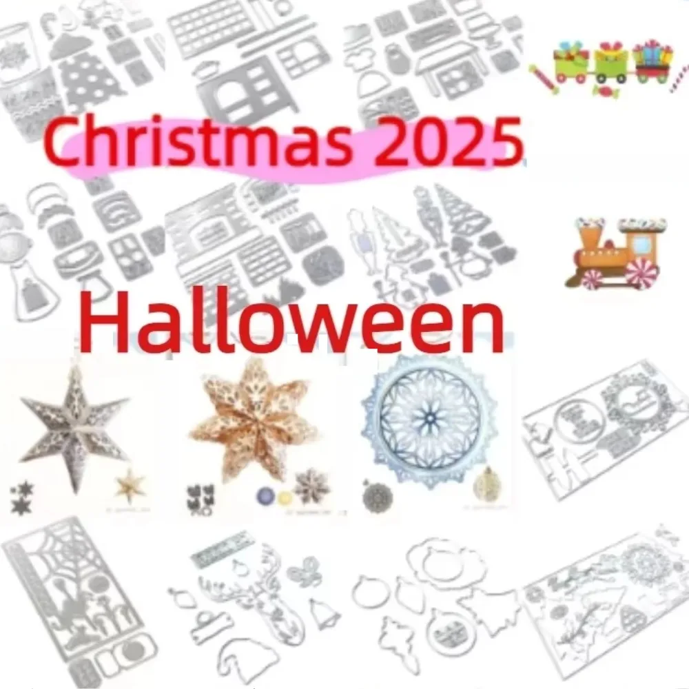 

Штампы, ремесло, тиснение, шаблон для изготовления поздравительных открыток, сделай сам, Рождество, Хэллоуин, ручная работа для фестиваля 2025 года, новинка
