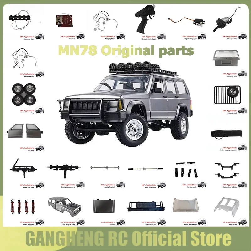 

MN MN78 MN-78 RC Car Spare Parts Remote Controller Servo Lamp Gearbox Assembly Shell Bumper Tires Front Rear Axle Main Board