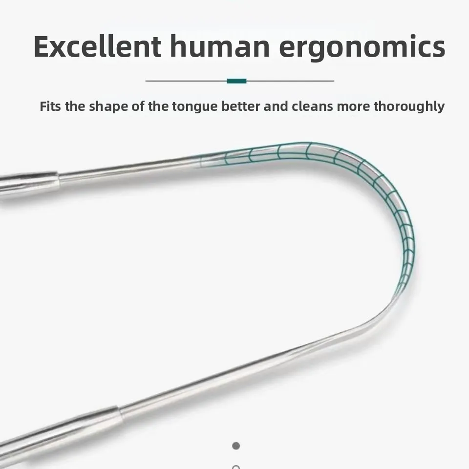 U-Shaped Stainless Steel Tongue Scraper Reusable Tongue Cleaner Brush Oral Hygiene Care Tool for Daily Use