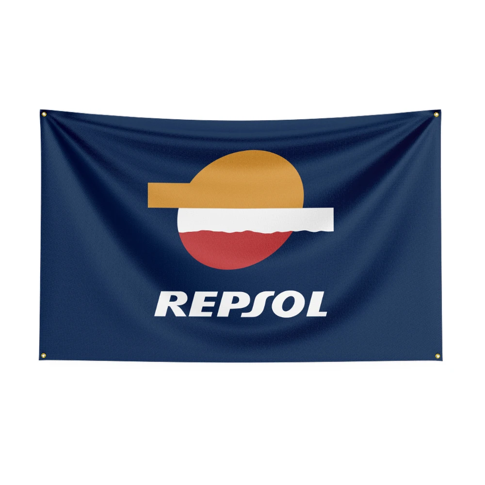 3X5Ft Repsols Racing Oil Flag For Decor