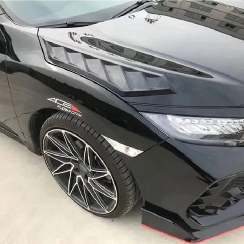 Imagen 2 del producto Gran oferta, 2 uds., accesorios de reacondicionamiento de automóviles, decoración de capó, estilo de carreras de ventilación de aire falso