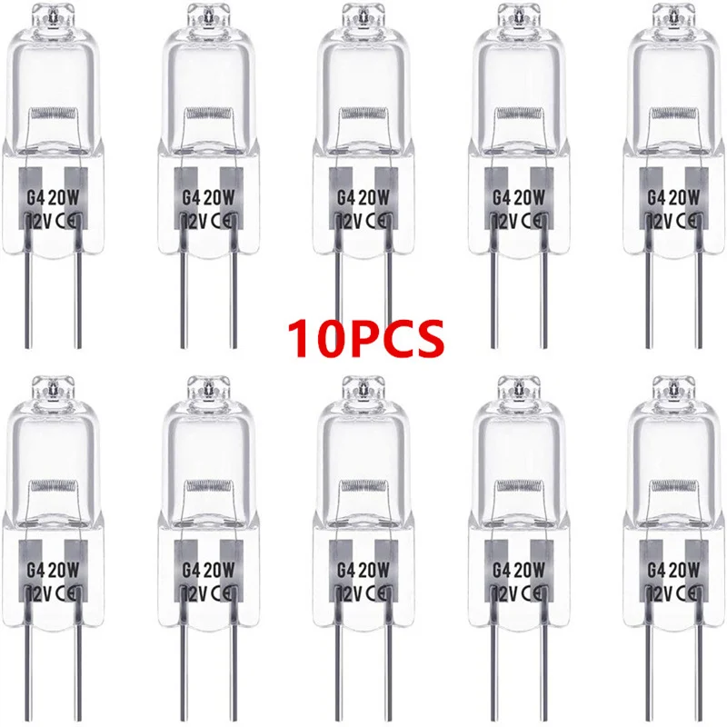 10Pcs G4 LED Bulbs Eco-Friendly Halogen Bulbs for Kitchen Appliance Lighting Signal Lights Track Capsules with Pearl Crys