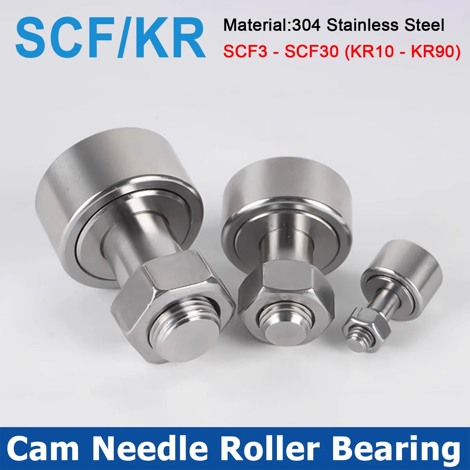 

1-10pcs SCF-3/4/5/6/8/10/12/16/18/20/24/30 Cam Needle Roller Bearing Bolt Type KR-10/12/13/16/19/22/26/30/32/35/40/52/62/85/90