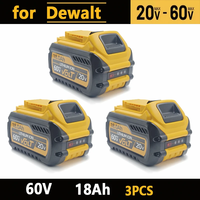 الأصلي فليكس فولت لبطارية ديوالت 20 فولت/60 فولت DCB606 DCB609 DCB200 DCB182 DCB205 DCB209 أداة الطاقة بطارية 18 فولت بطارية 12AH 18AH