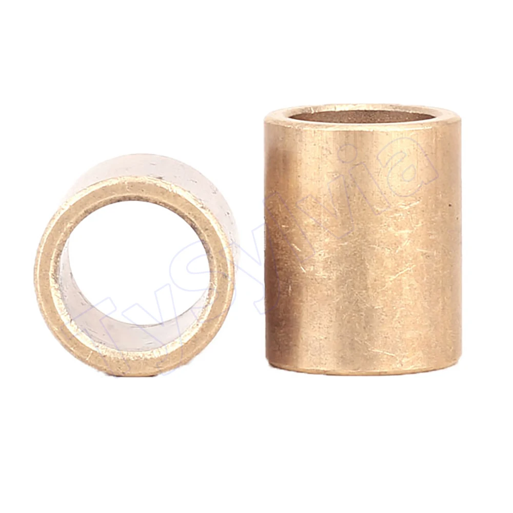 Powder Metallurgy Oil Bearing Copper Bushings - M3 - M16 Self-Lubricating Brass Shaft Sleeve, Unthreaded Bushing Washer Gasket
