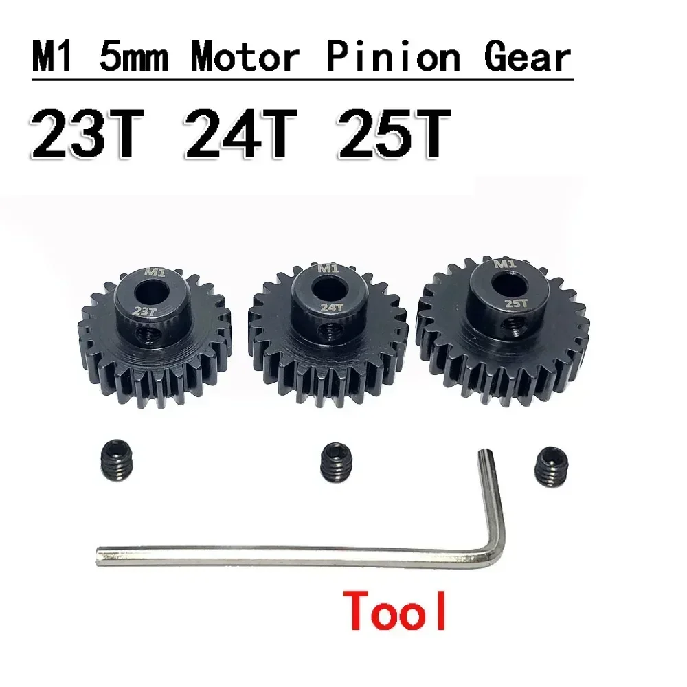 3Pcs M1 5mm 11T-13T/14T-16T/17T-19T/20T-22T/23T-25T/26T-28T/28T-30T Pinion Motor Gear for 1/8 1/5 RC Buggy Car Monster Truck