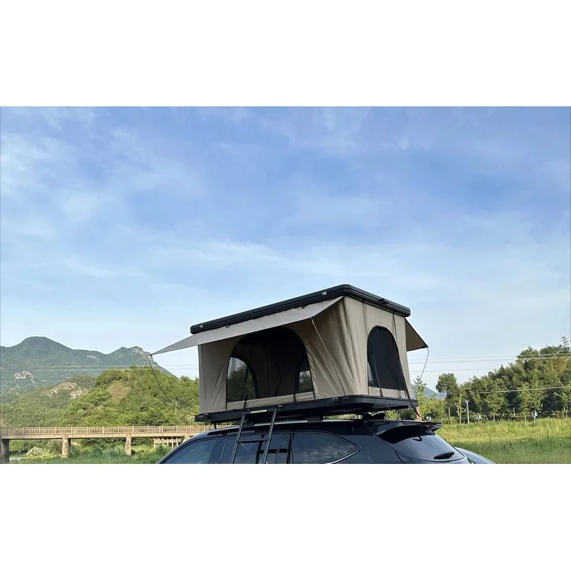 Custom 3 Person Outdoor Hiking Aluminium 4x4 Car Auto Hard Roof Top Tent Camping Suv
