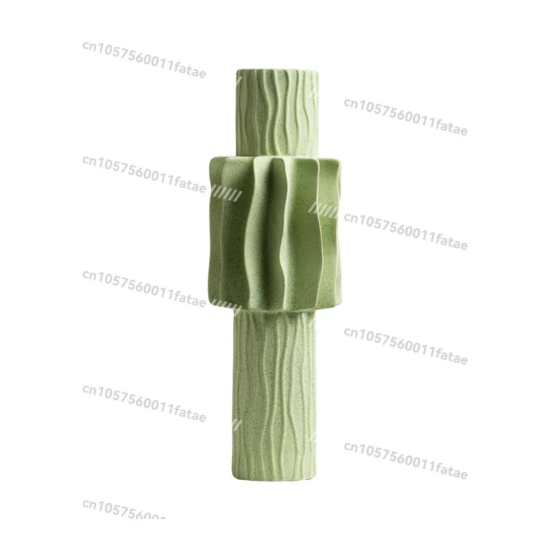 

Modern style tooth edge flower device ornament pleated lace green soft decoration jewelry home countertop simple style
