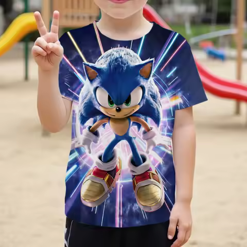 Sonic The Summer T Shirt T-shirt Women Movie 6 To 19 Years Kids Tops Cosplay Costume Women Men Tees 3D Boys Girls
