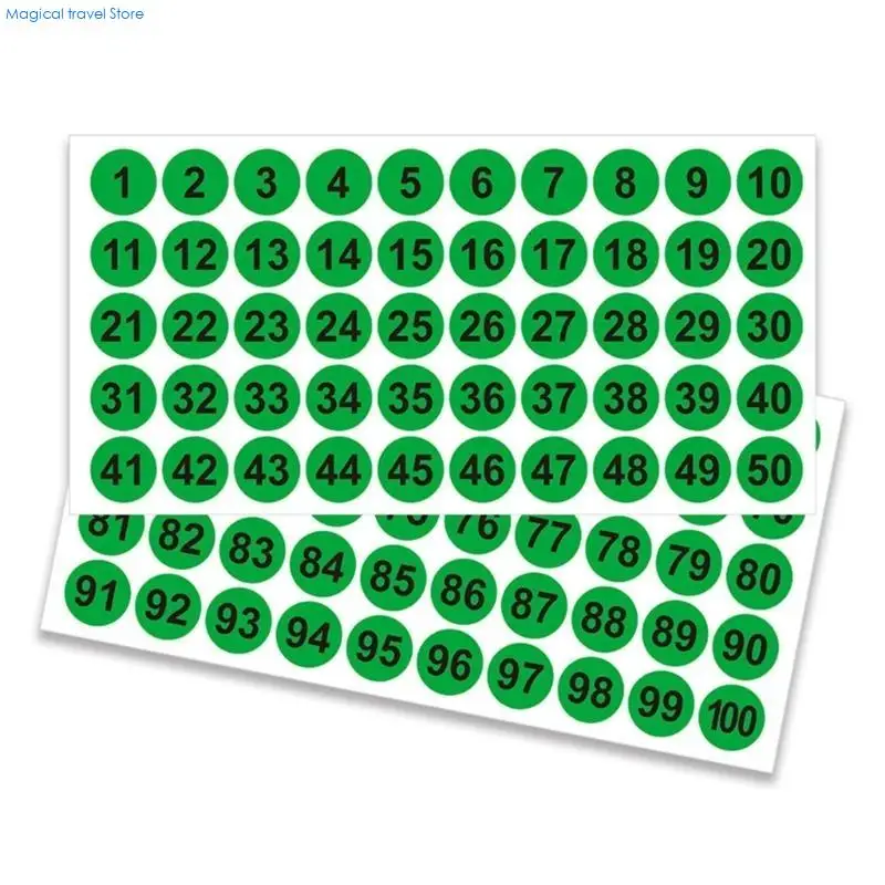 N2UB 25mm Consecutive Number Sticker Self-Adhesive Number Stickers for School Office