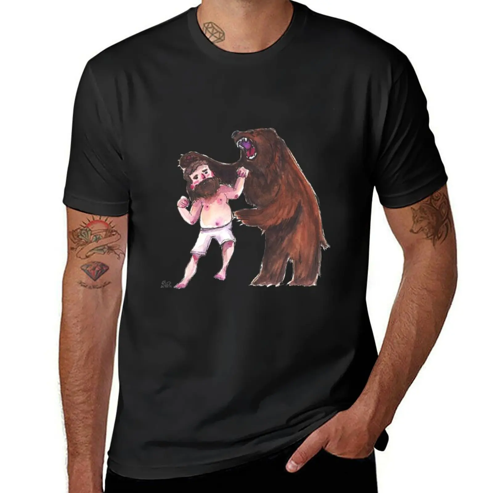 Bear wrestling T-Shirt baggy shirts custom t shirt outfits for men