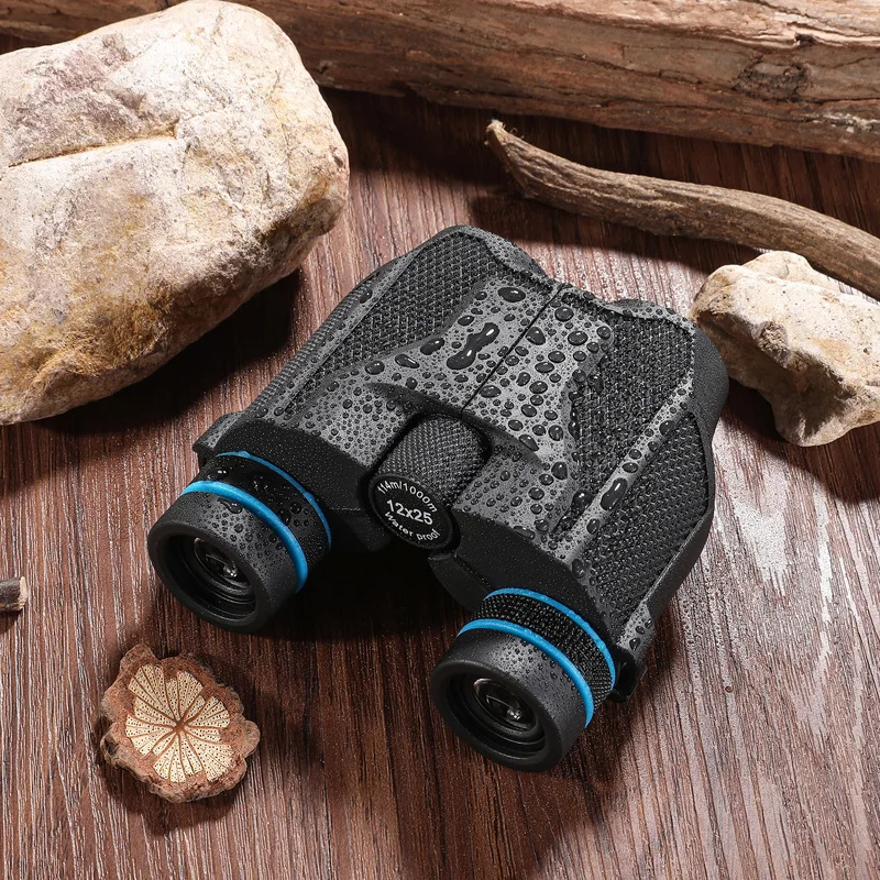 

12X25 Compact Binoculars Large Eyepiece Waterproof Telescope for Bird Watching High Powered Easy Focus Low Light Night Vision