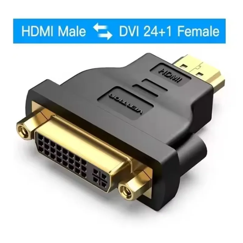 DVI 24+1 naar HDMI-adapter DVI mannelijk naar HDMI bidirectionele vrouwelijke kabelconnectorconverter voor HDMI-projector naar DVI