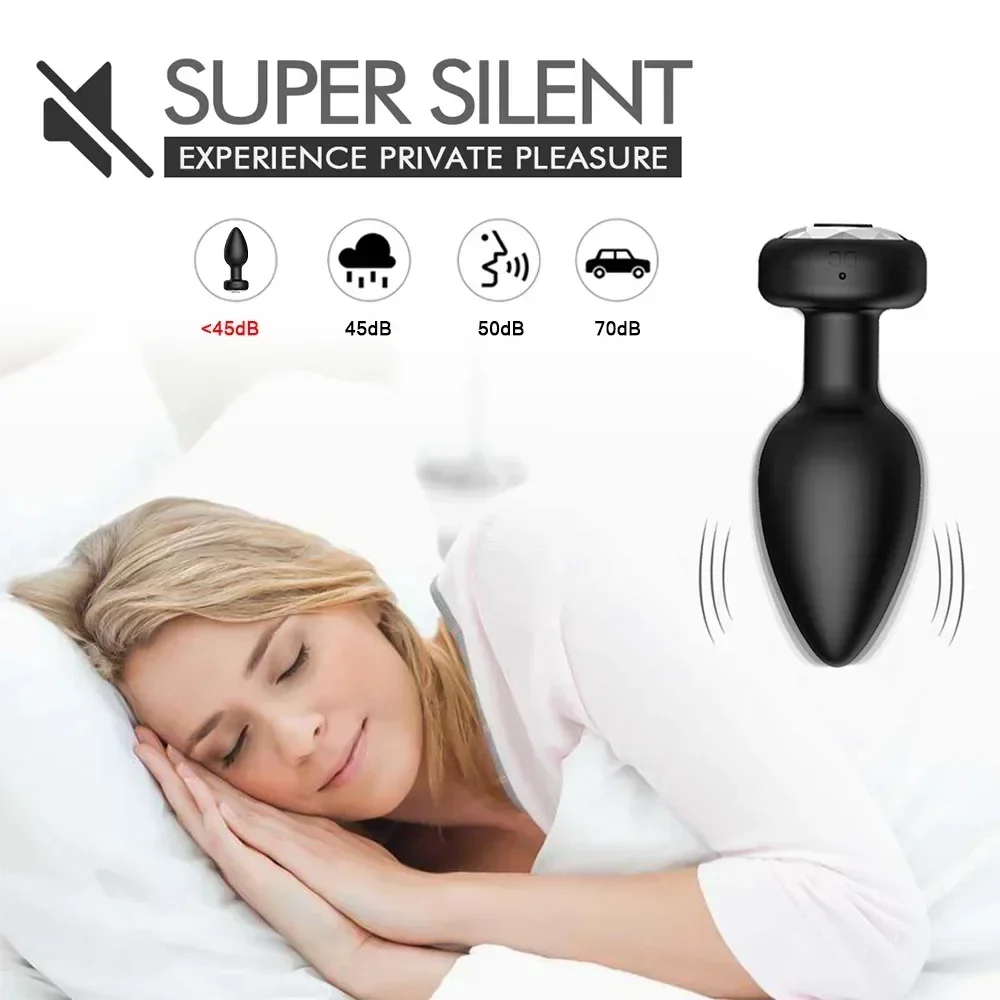 Anal Plug Vibrator for Men Wireless Remote Control Butt Plug Portable Massager Dildo Vibration Sex Toys for Male Adult Toys 18