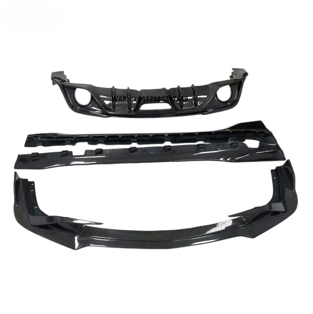 Carbon Fiber Body Kit for Mustang 2018-2020: Front Bumper Spoiler, Rear Diffuser, Side Skirts, Small Body Kit
