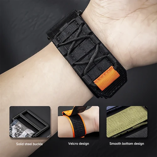 Imagen 2 del producto Correa de nailon para Samsung Galaxy Watch 8, 40mm, 44mm, 8, pulsera deportiva clásica de 46mm para Galaxy Watch Ultra 2025, pulsera de 47mm