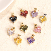 BenS Multi color Heart charms for Jewelry making Brass Gold plated Handmade Material Jewelry Pendant Accessories Wholesale P70