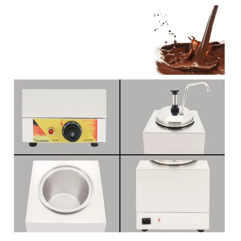 Máquina dispensadora de salsa de acero inoxidable, termo eléctrico de 110V y 220V para mantener el calor en Chocolate caliente