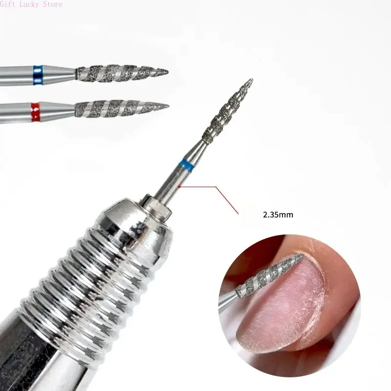3/1 Tornado Vlam Diamant Nagelboor Frezen Pedicure Diamant Bramen voor Elektrische Polijstmachine Accessoires Nail Art Gereedschap