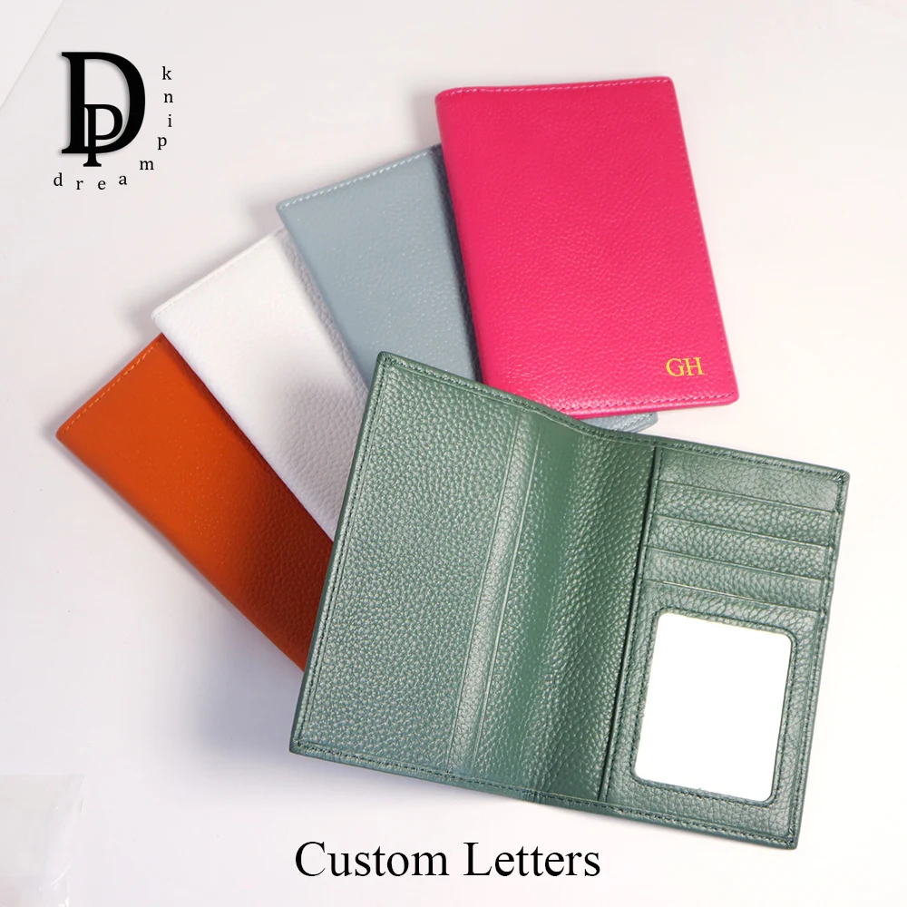 

Custom Name Genuine Leather Passport Holder Personalized Name Women Business Travel Cards Wallet Luxury Men Passport Cover Case
