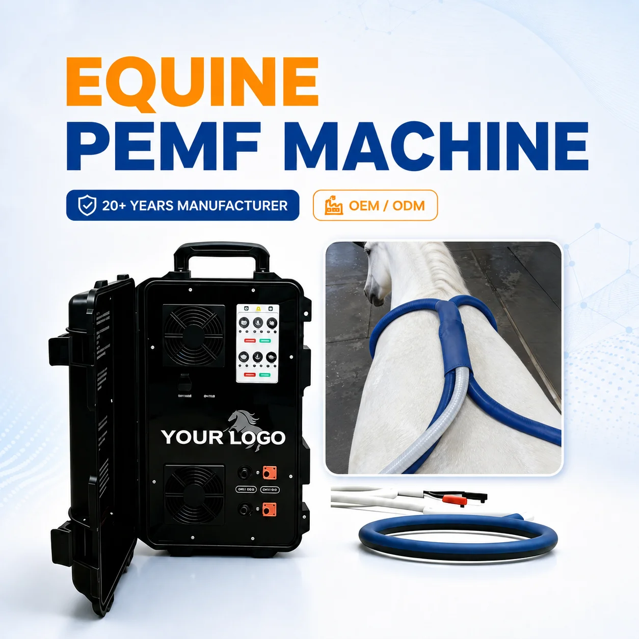 Honkay Magneto Wave Health Equine LOOP Stainless Steel Adjustable Portable PEMF Machine Pain Relief Orthopedic Cat Physio
