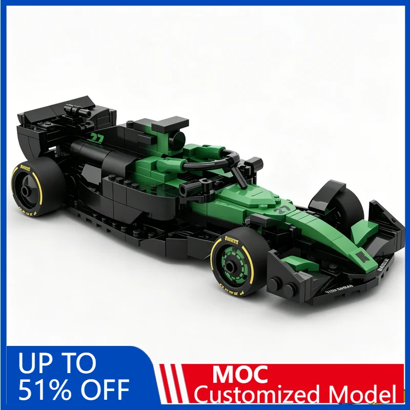 298 PCS F1 Kick Modify C45 Racing Car Model Customize Building Blocks Educational Assembly Vehicle Toy For Boys And Collectors