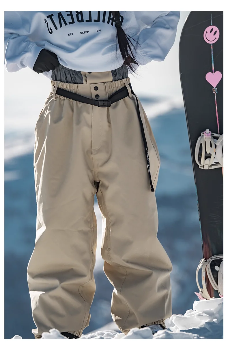 John Snow Winter Herren- und Damen-wasserdichte Skihose, warme, atmungsaktive Schnee-Frauenhose, Outdoor-Snowboardbekleidung, männliche Hose – Detail 11