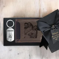 Personalized Photo Wallet for Men Customized Picture Name Wallets for Men Gift for Men Father's Day Valentines Gift for Husband