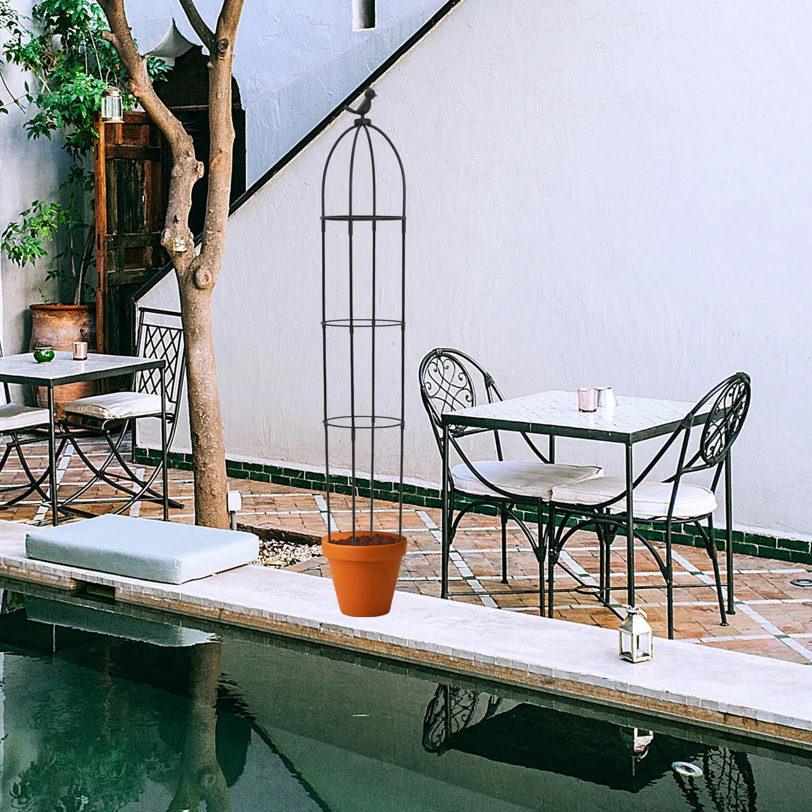 

Garden Trellis for Climbing Plants Potted Plant Support Stand Rack Vine Rose Vegetable Gardening Supplies Accessories