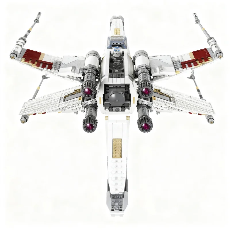 1558PCS MOC Space Battle Movie Red Five X Wing Starfighter Model Custom Puzzle DIY Creative Ideas Toy Birthday Gift Series view 3