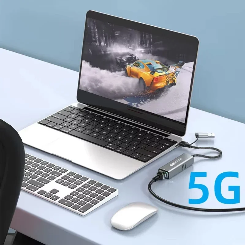 Ethernet-адаптер USB типа C, 5000 Мбит/с, сетевая карта USB 3.0 RJ45 для MacBook PC, Windows XP 7 8 10 Android, USB Lan, интернет-кабель