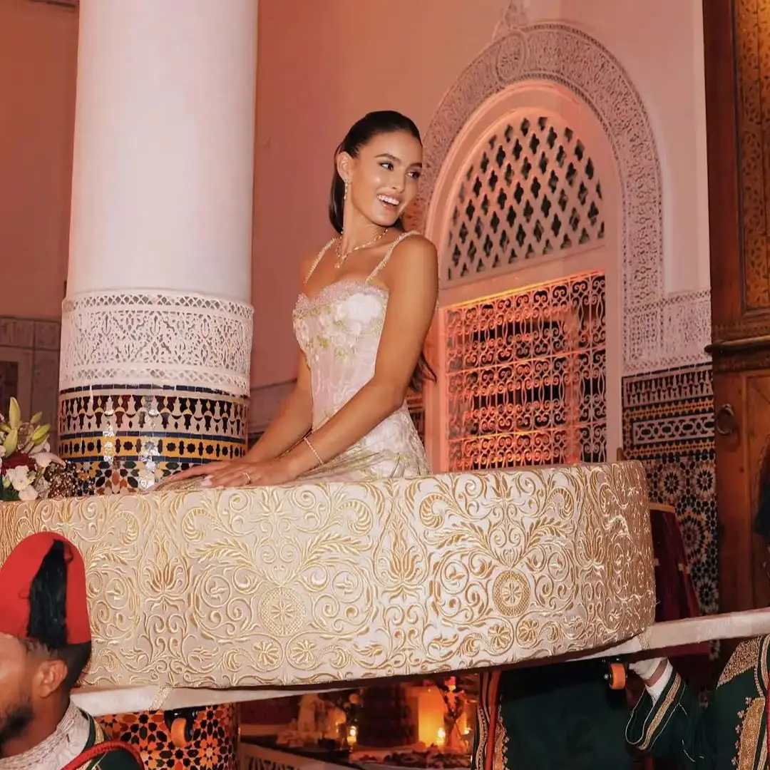 Ofherown Beading Tassel Embroidered Evening Dress Women Spaghetti Straps Lace Appliques Prom Gowns Formal Gala Party Gown