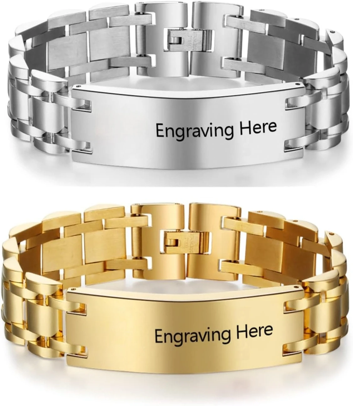 Customized Medical Alarm Bracelet for Men and Women Free Stainless Steel Carving Emergency Medical ID Allergy Wristband