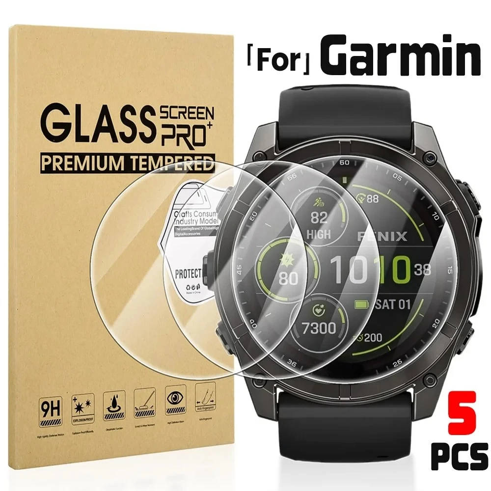 

For Garmin Fenix8 7 6 6S 6X 5 5S/Vivoactive 3/Forerunner 165 945 955 965 225 255 265S Tempered Glass Screen Protector SmartWatch