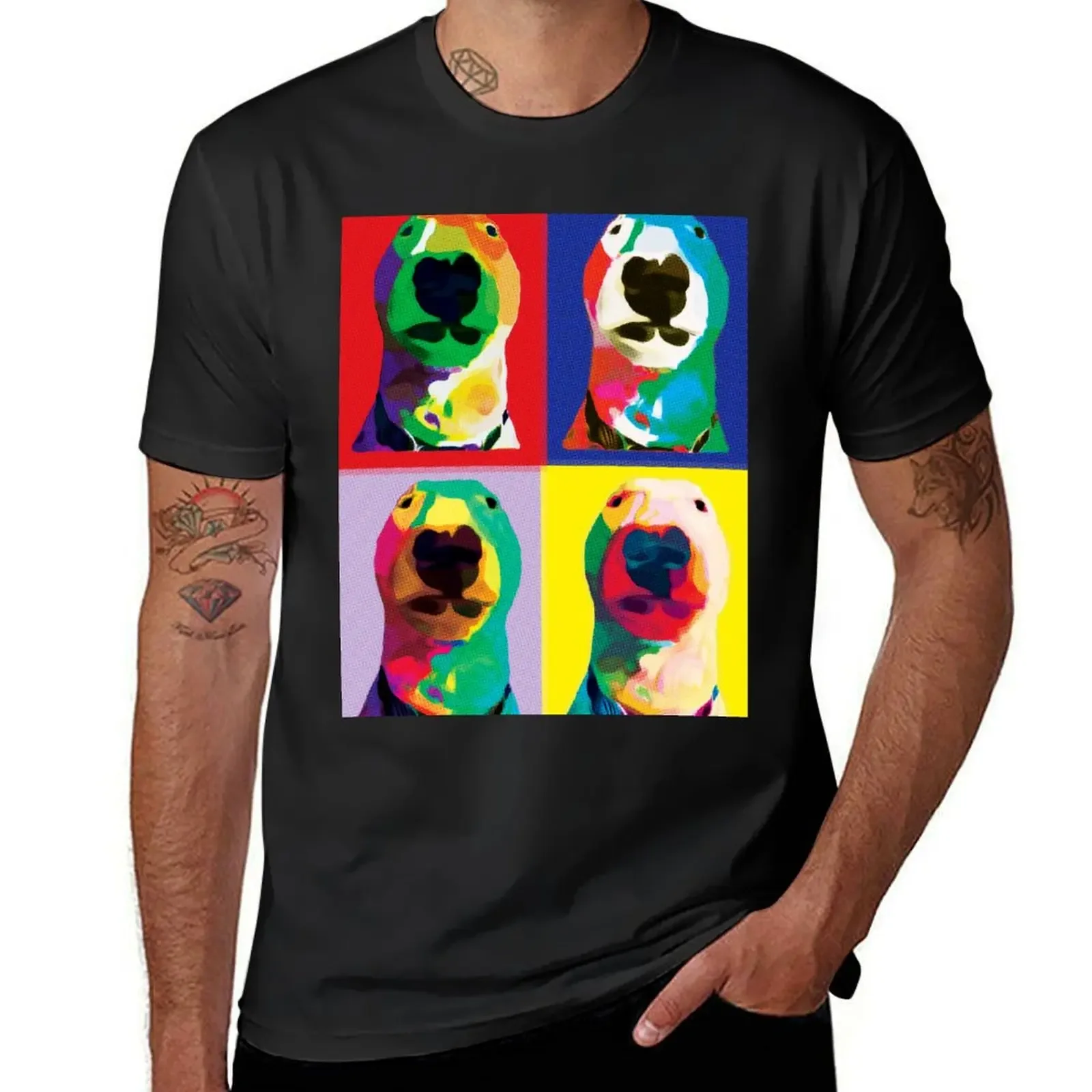 @PupperNelson: Pop Art T-Shirt summer clothes oversized tops Men's cotton t-shirt