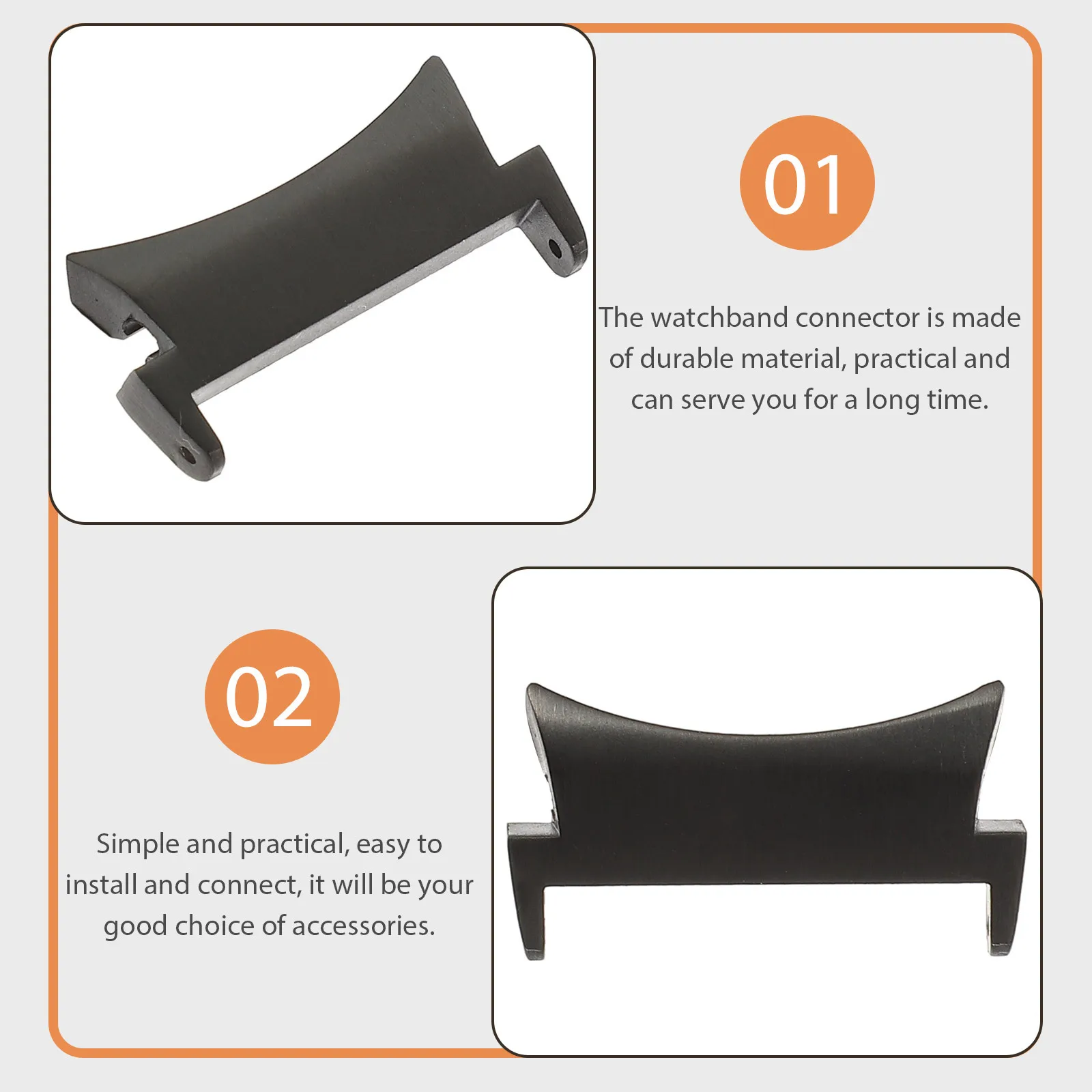 Adaptador de conexión de correa de reloj de Metal, conectores de correa resistentes compatibles con Galaxy Watch 4, artesanía fina No, 2 uds.