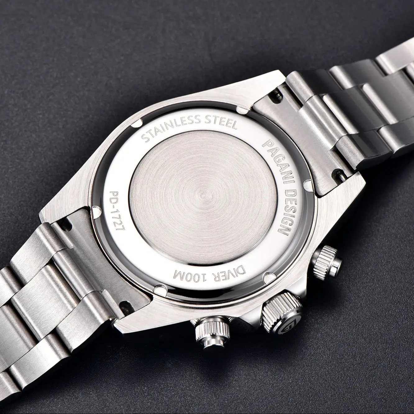 PAGANI DESIGN New Quartz Watch 100M Water Resistance Synthetic Sapphire Crystal Stainless Steel StrapBusiness Style Model PD1727