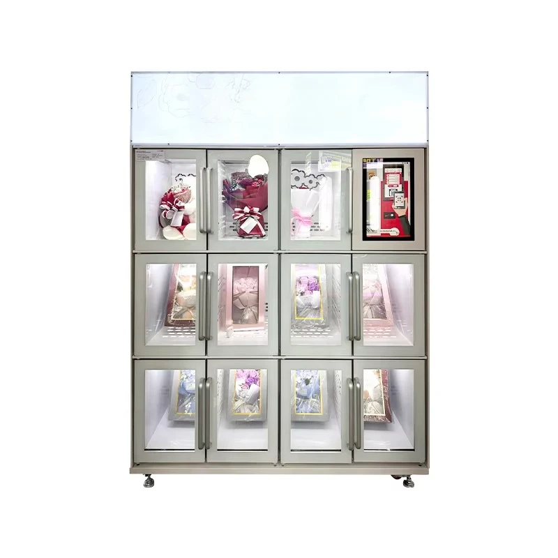 FOODLINE Factory OEM Flower Vending Machine Refrigerated Locker Self Service Bouquet Vending Equipment for Retail Business