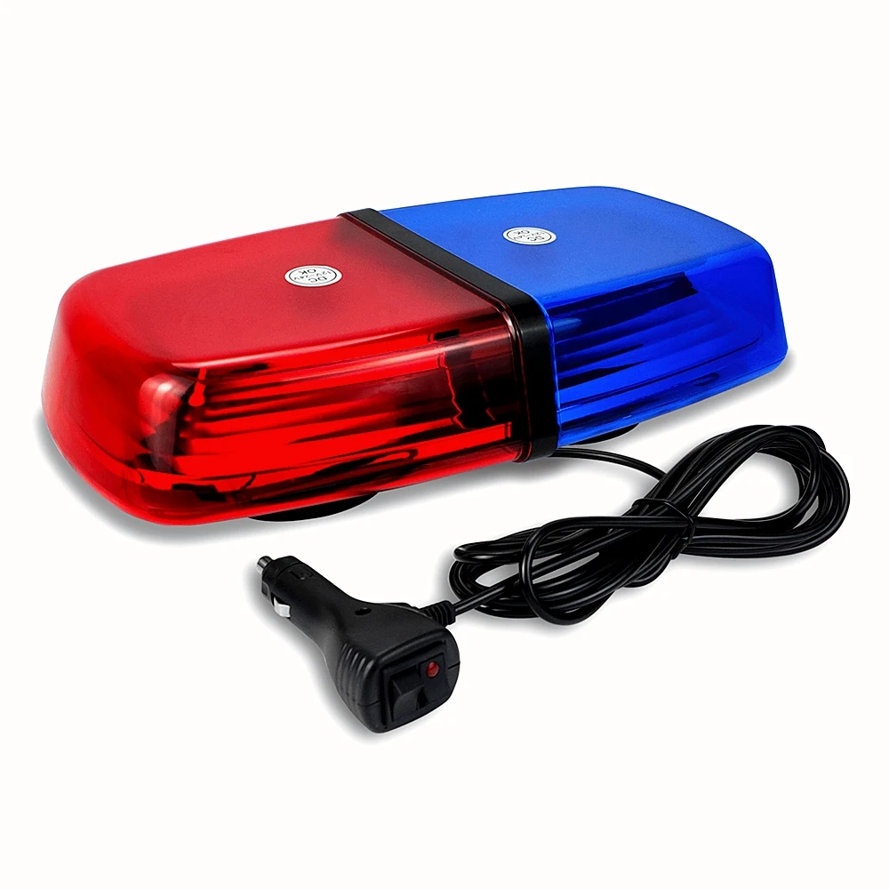 LED Emergency Strobe Lights Beacon Red Blue Car Roof Top Safety Warning Light Bar Police Flashing Signal Lamp For 12/24V Vehicle