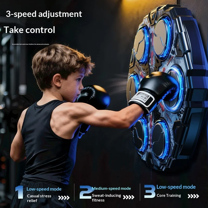 Smart Music Boxing Machine Wall Mounted Electronic Boxing Target Speed Adjustable Reaction Training Equipment For Home Indoor