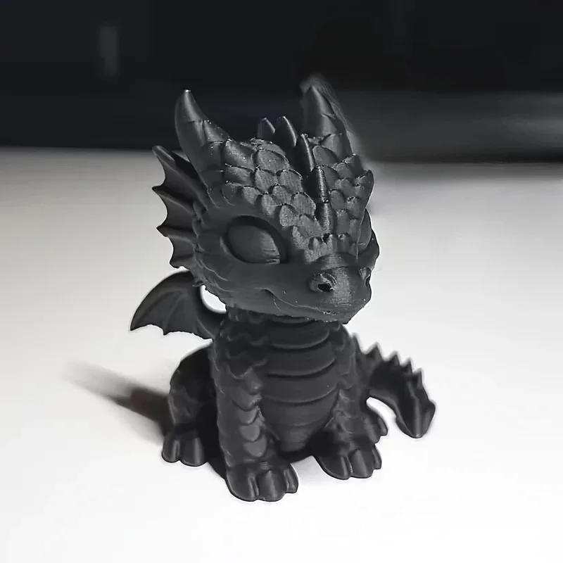 Dragon Baby Sculpture, 3D Printed Dragon Cub Statue, Dragon Decorative Ornament, Multifunctional Desktop Decoration