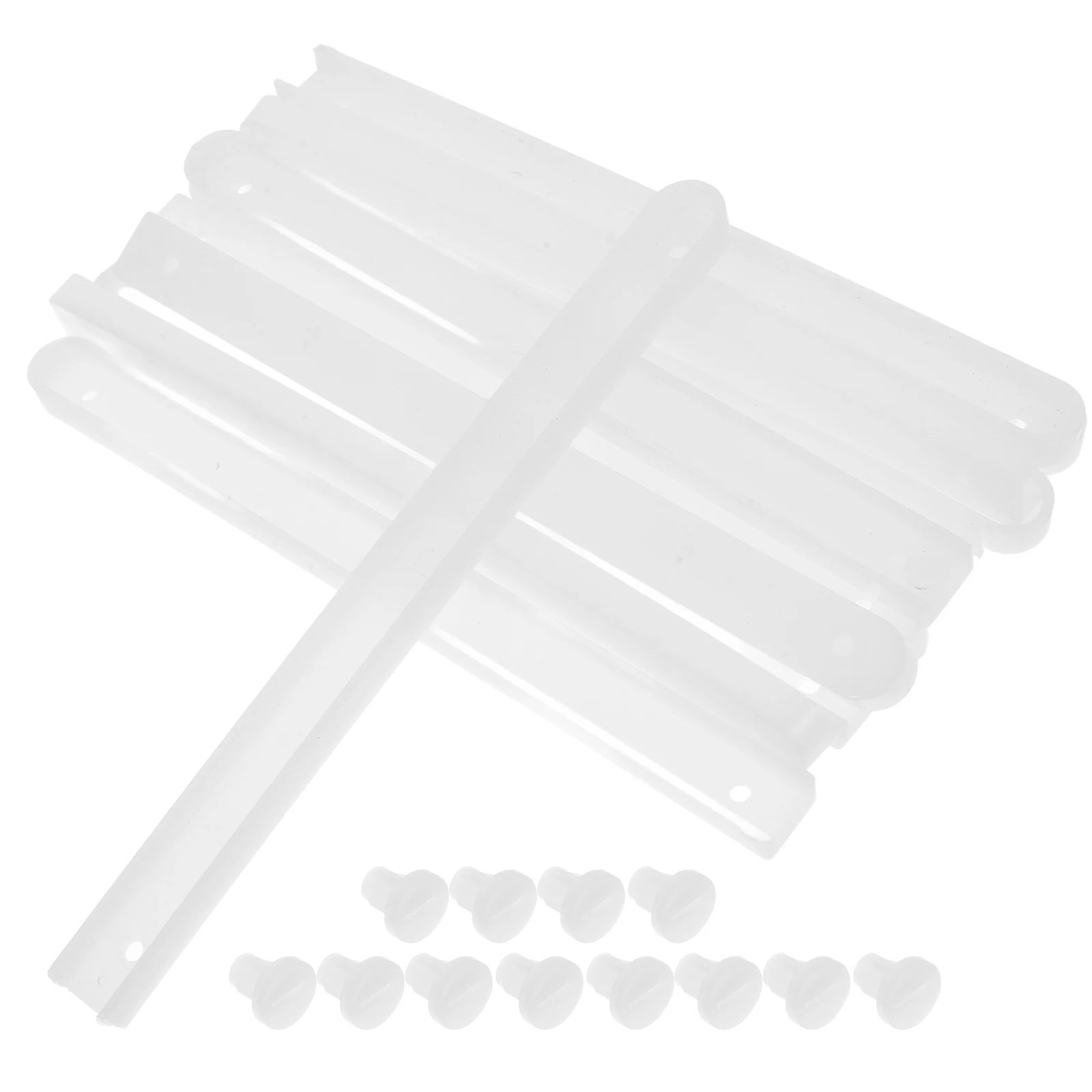 

Plastic Slide Rails Drawer Slides Kit 6 Sets White Cabinet Runners Smooth Bearing Full Extension Strong Capacity Plastic