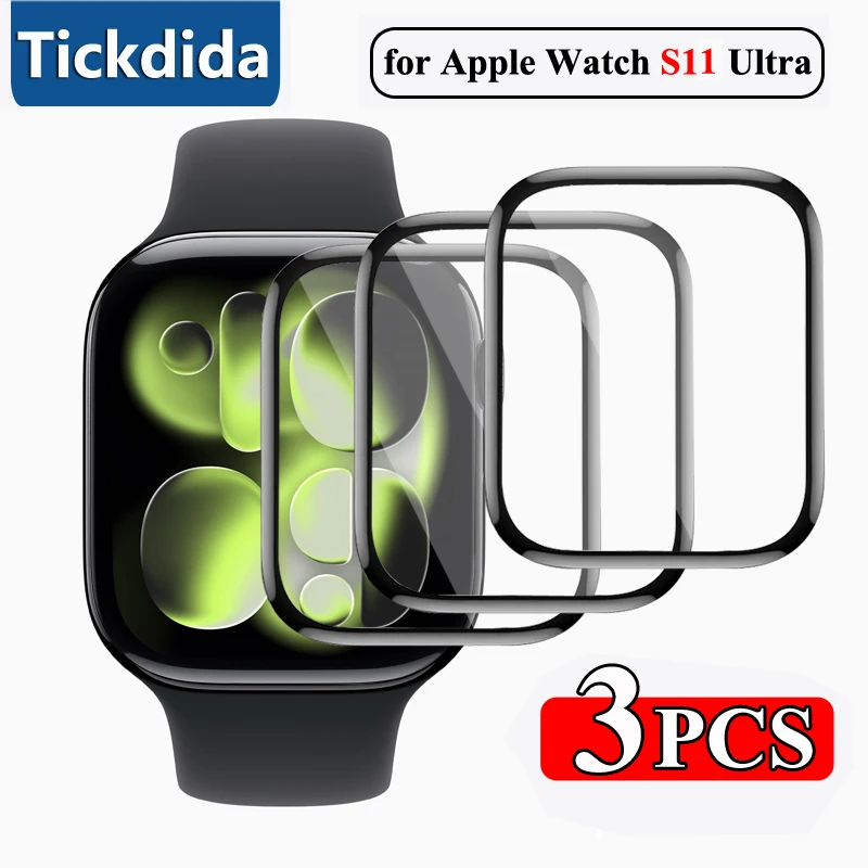 

9D-пленка для Apple Watch Series 11 10 46 мм 42 мм Ultra 3 2 49 мм iWatch S11 S10, полное покрытие, защитная пленка для экрана, не закаленное стекло