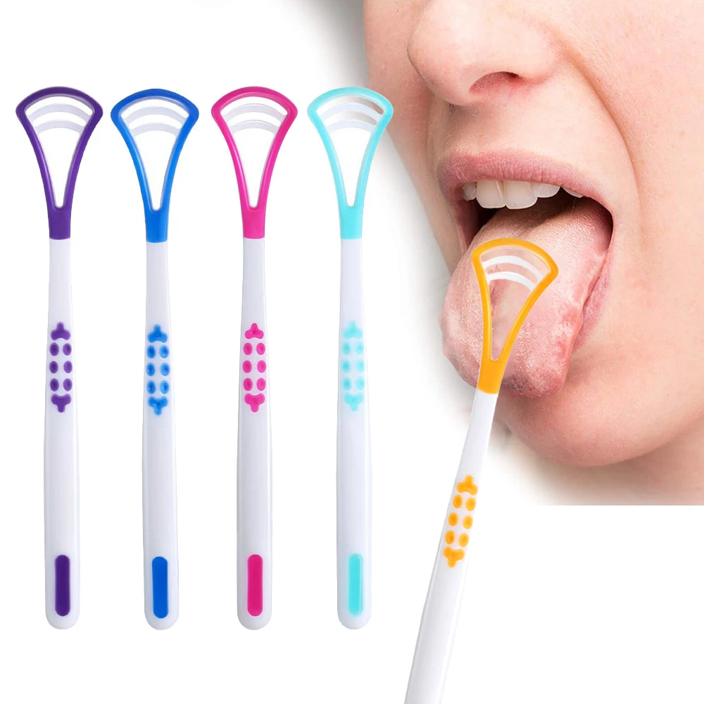 

Tongue Scraper Tongue Cleaning Brush Care Plastic Tongue Scraper Travel Portable Freshen Breath Tongue Brush Cleaner for Oral Ca