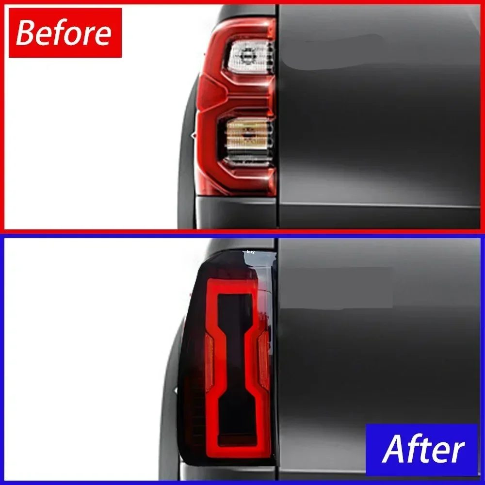 Conjunto de luces traseras de coche para Toyota HILUX REVO Vigo 2021-2024, actualización LED, luz intermitente dinámica, accesorios de herramientas