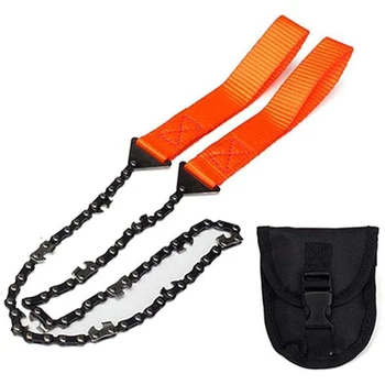 24 Inch Pocket Chain Rope Saw Portable Hand Saw With Sharp Teeth Blades for Survival Gear Camping Hunting Tree Cutting 1