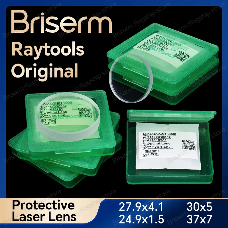 Lente láser Raytools 27,9x4,1 24,9x1,5 4kw 37x7 lente protectora láser Raytools BM111 BM110 BM109 lente de protección láser de fibra