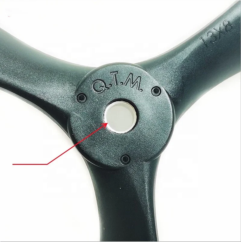 5PCS 1380 13X8 3-Blade 8mm CNC Metal Propeller Dengan Lubang Paddle Penguat M8 Untuk Bagian Pesawat Mesin Listrik RC